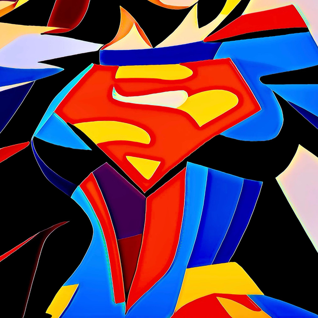 Canvas Wall Art, Supergirl, Superhero digital art, hand drawn, Colourful Comic book art, Wall Decor,