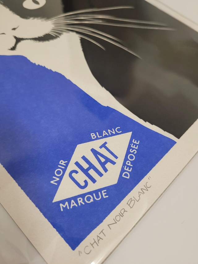 MASHBOX Chat Noir Blanc Signed Giclée A4 Print - JP-100