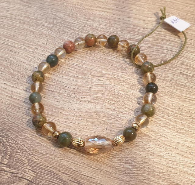 Mix citrine  unakite et jade nephrite