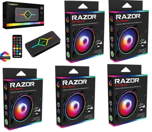 RGB Hub &amp; Razor Extreme Fan Kit - Add RGB to your PC