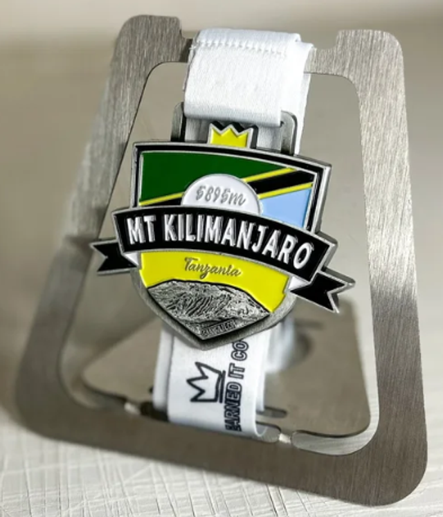 Brushed Metal Medal Display Stand 