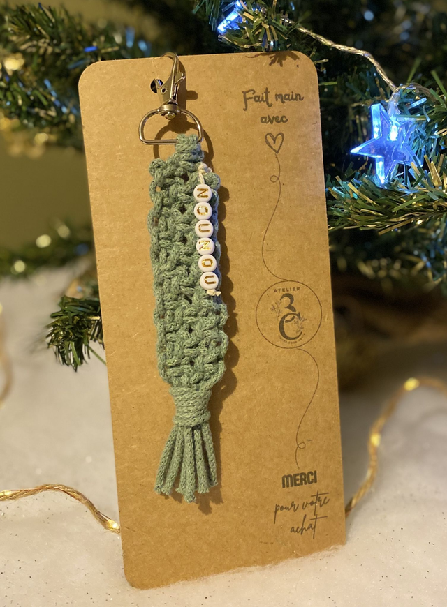 PORTE-CLÉS « Nounou » macramé 
