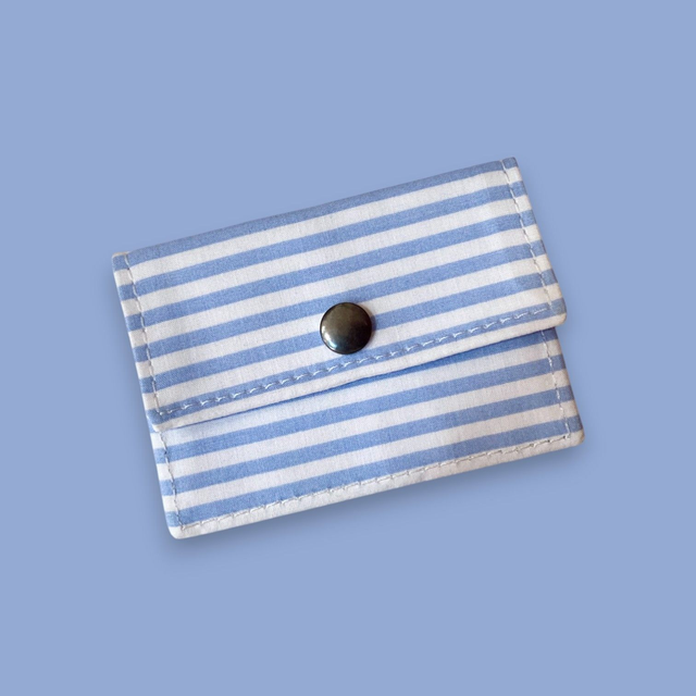 Porte-Carte Rayé Bleu
