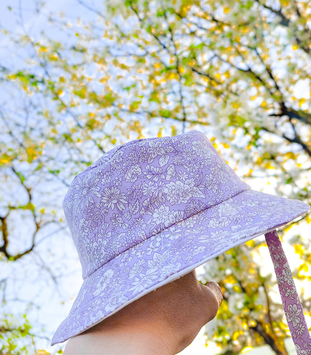 Chapeau en Liberty lavande 