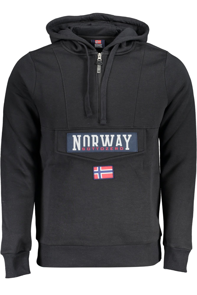 NORWAY 1963 FELPA SENZA ZIP UOMO NERO