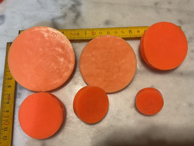 06B41 ... Cible spinner AGS latex pour cible basculante (8+7+6+5+4+3cm)  