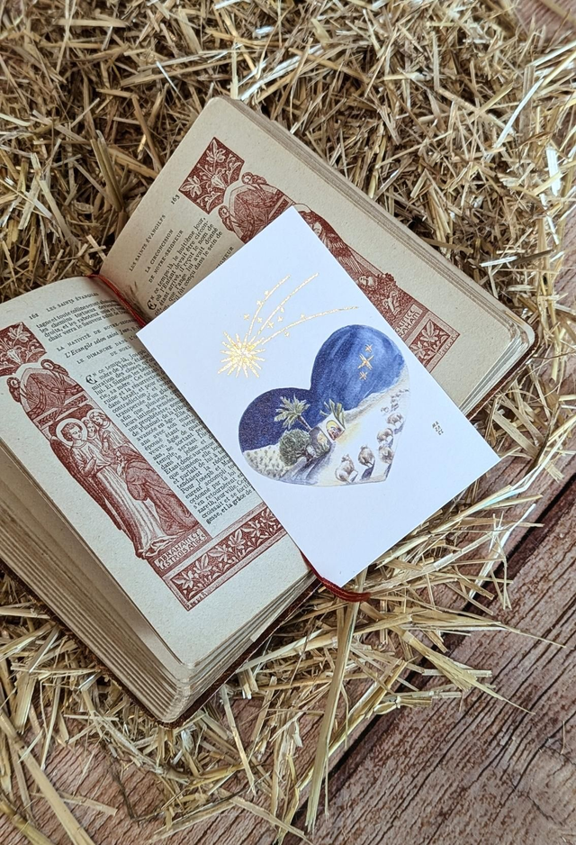 Signet crèche dans la nuit