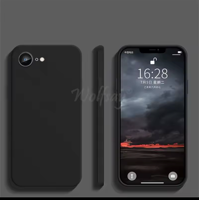 Carcasa Silicona Negra Iphone 16E