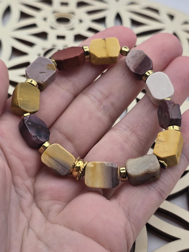 Bracelet Jaspe Mokaïte rectangle