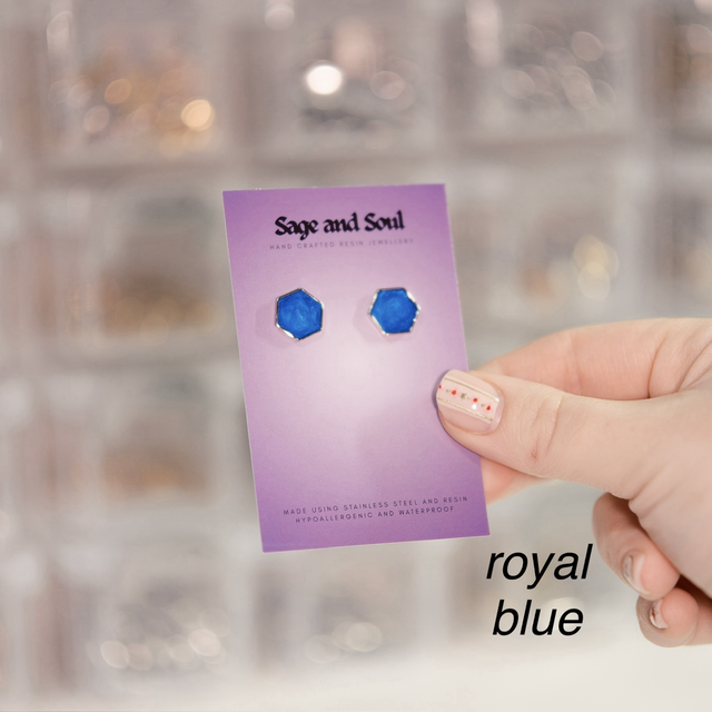 Sale - Hexagon Studs