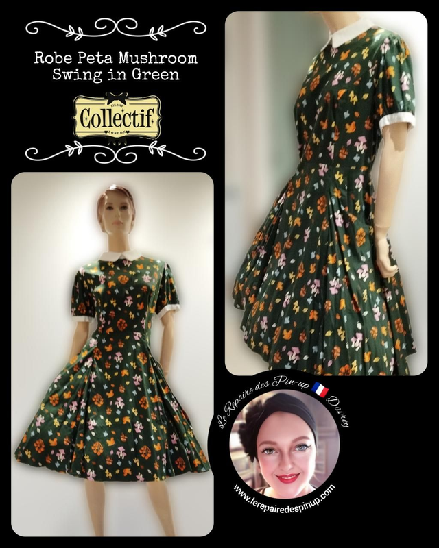 Robe Collectif Peta Mushroom Swing in Green T46/48