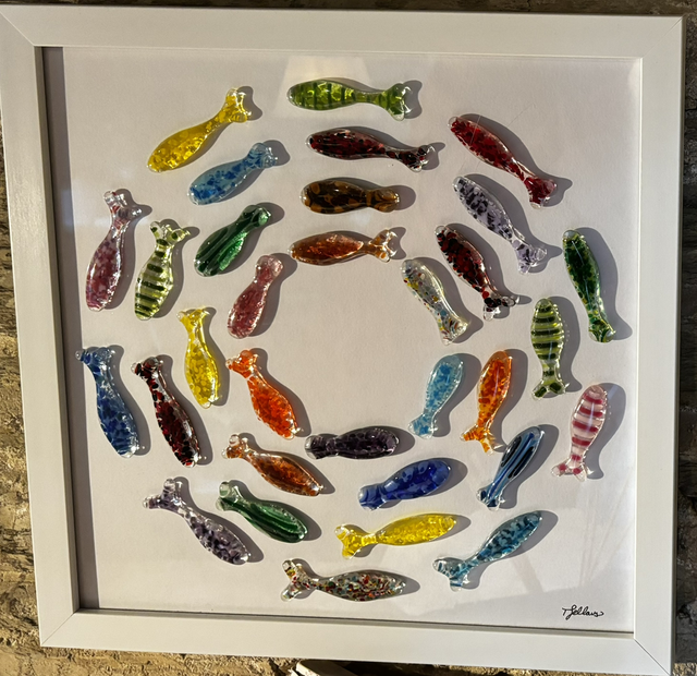 Shoal of Fish Artwork (Circular)