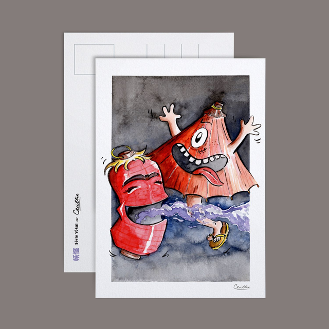 Chōchin et Kasa obake 提灯お化けと傘おばけ
