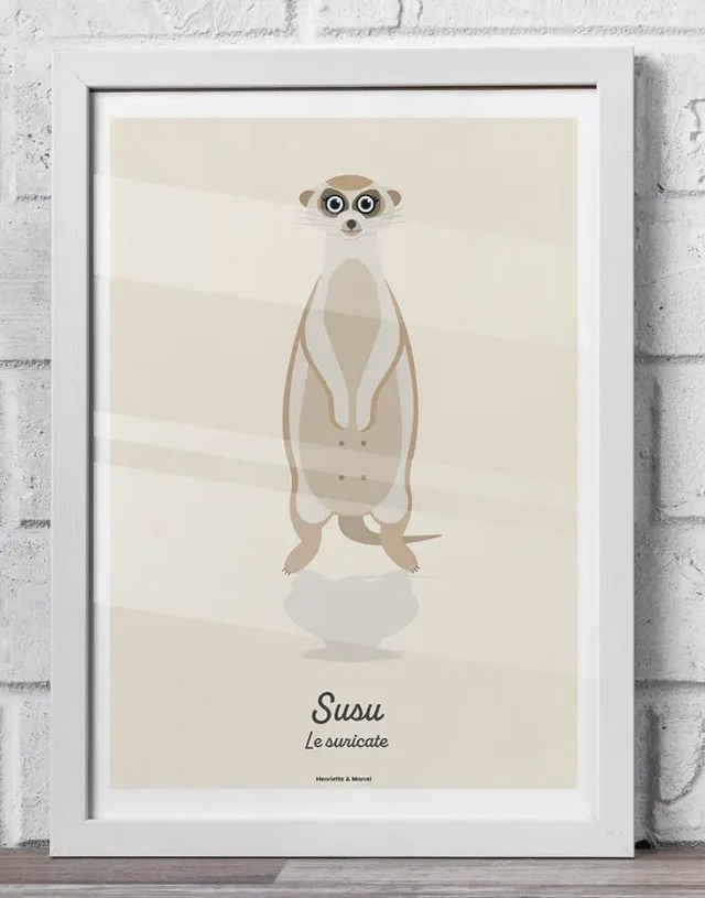 20 - Carte postale enfant suricate