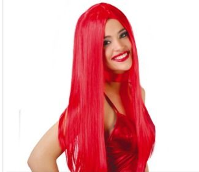 CARNEVALE , PARRUCCA ROSSA LUNGA 