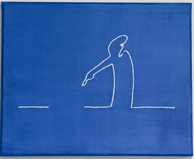 Toile brodée La Linea