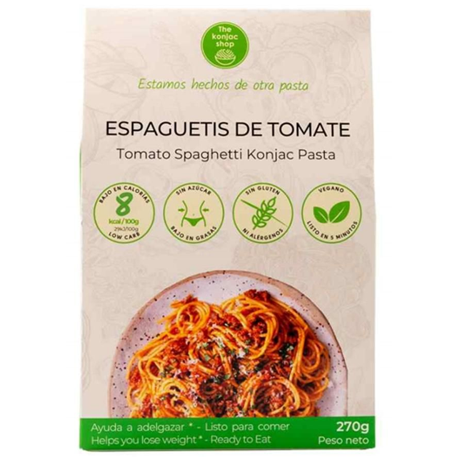 Espaguetti Tomate Bajo en Calorias SinGluten Vegan 270g The Konjac Shop