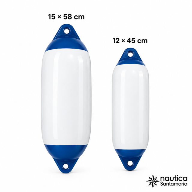 Parabordo Majoni Starfender Bianco con Testa Blu Royal