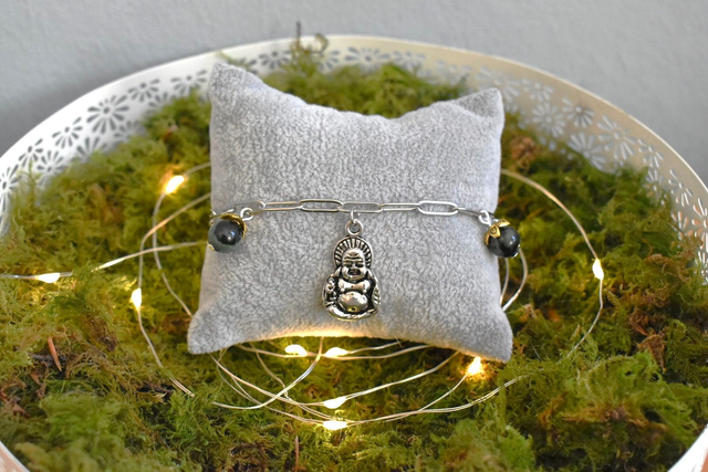 Edelstahl Armband Buddha & Om