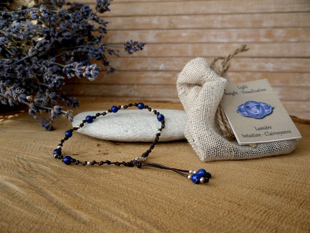 Bracelet chakra du troisième oeil en Lapis Lazuli