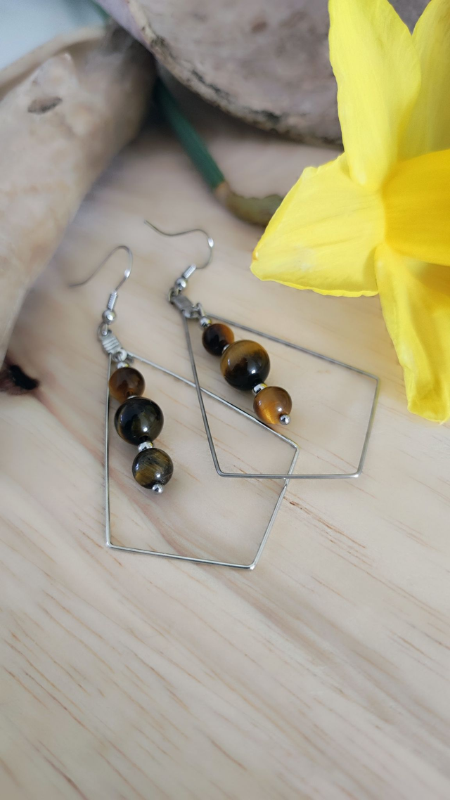 Boucles d'oreilles Oeil de tigre