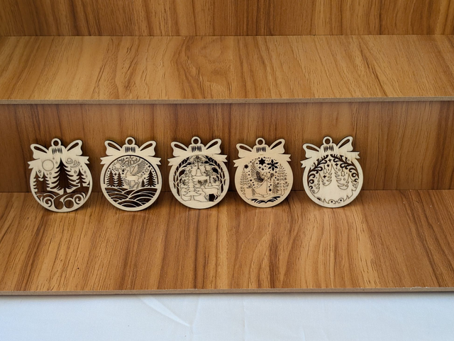 Mini Christmas tree decorations set 1