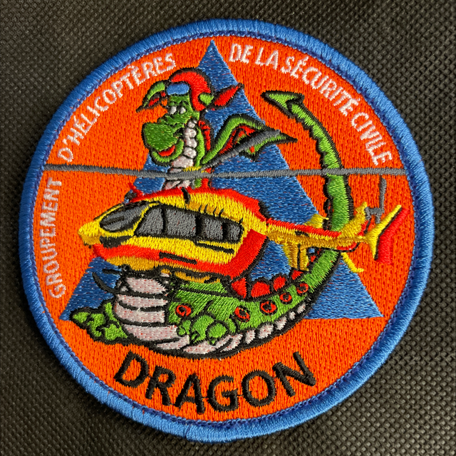 Badge ELLIOTT le DRAGON - tissus brodé 