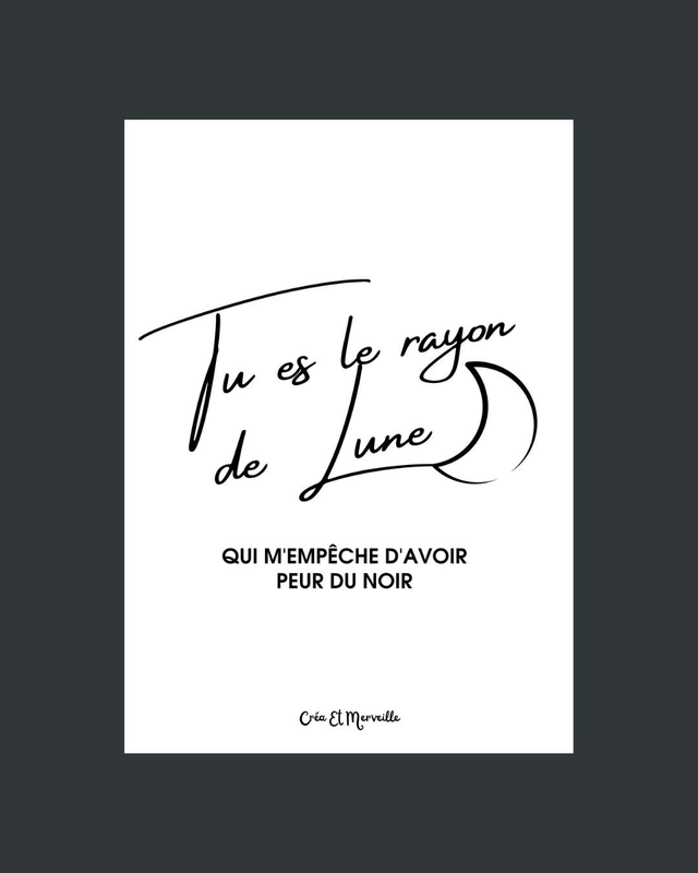 Affiche Rayon de Lune 🌙