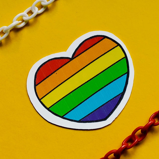Rainbow - Heart - Sticker - [SKR-RN-H]