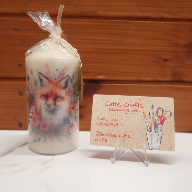 Decoupage Candle