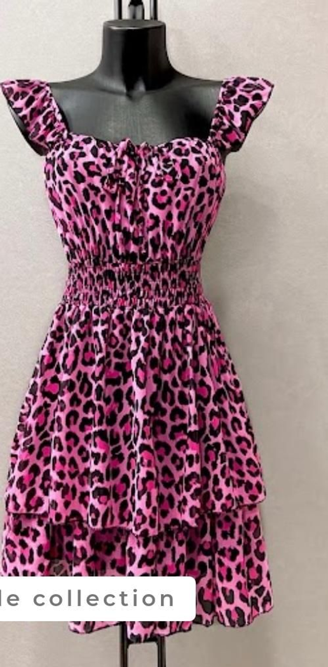 Robe Ophelie  courte  pantère Elle Style