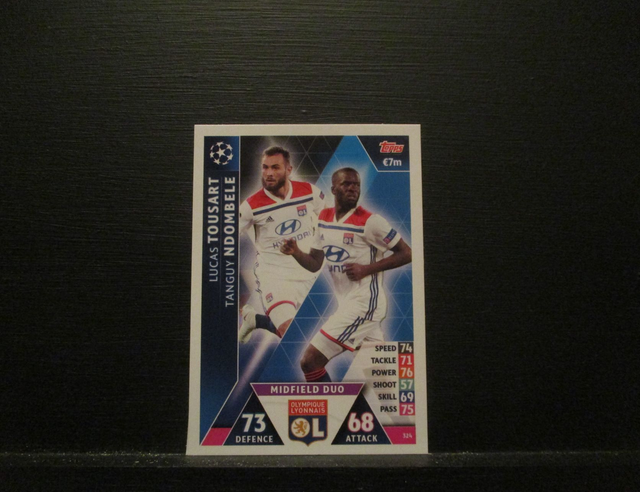 Lucas Tousart / Tanguy Ndombele - UEFA Champions League Match Attax 2018/19 Original Trading Card #324