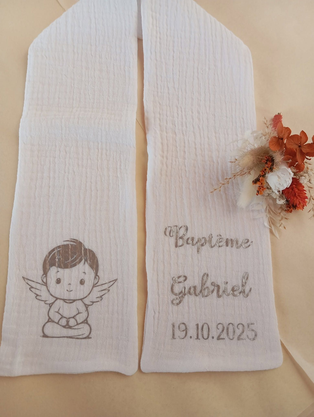 Écharpe de baptême SUR COMMANDE