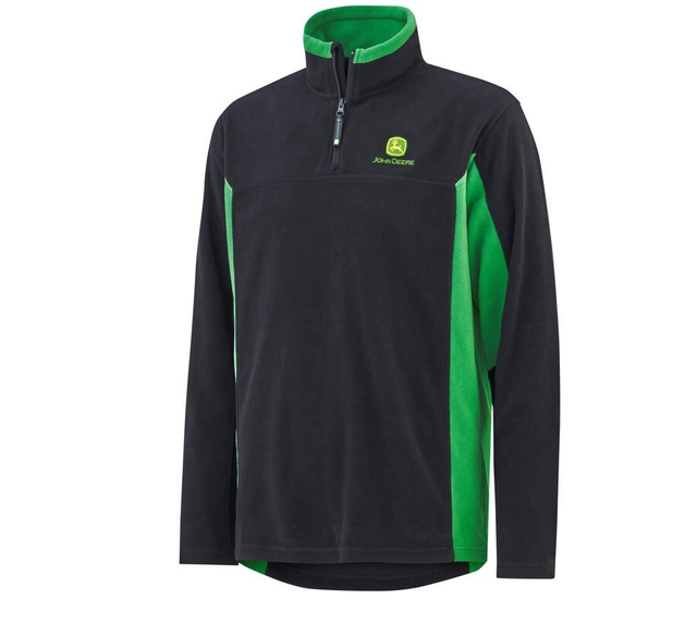 John Deere Fleece-Jacke mit halblangem Reißverschluss