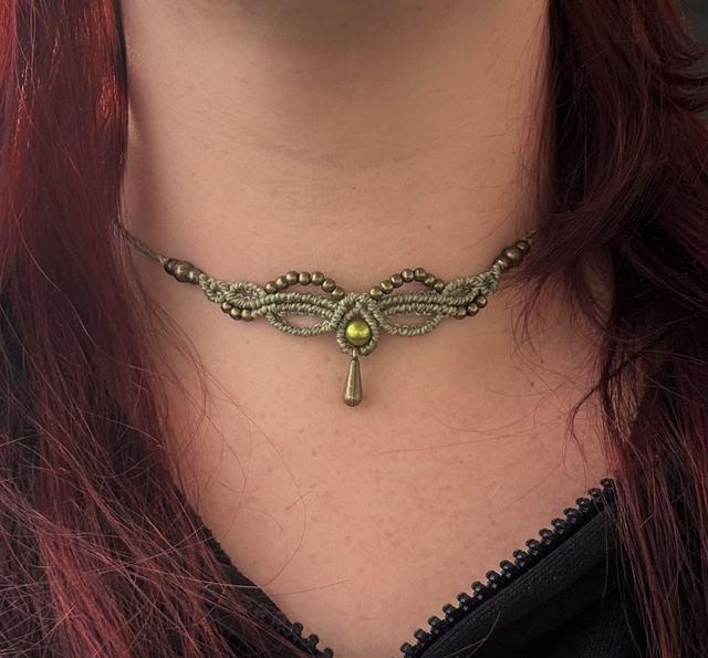 Illusion Makramee Hyprid Tiara Choker Stirnband