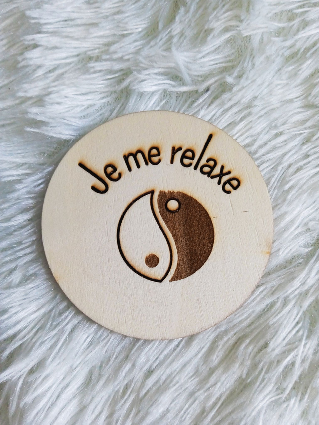 Disque accessoire "Je me relaxe" pour panneau de porte interchangeable By Romalysa