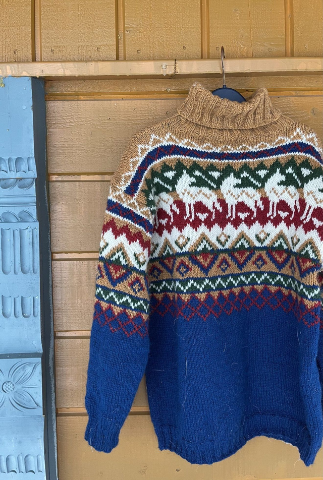 Takotna Sweater Kit - Col 09 (Blue Hillesvåg Wool Mix) - Wool & Pattern - Linka Neumann