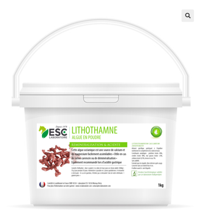 LITHOTHAMNE – Reminéralisation et acidité gastrique cheval – Plante pure