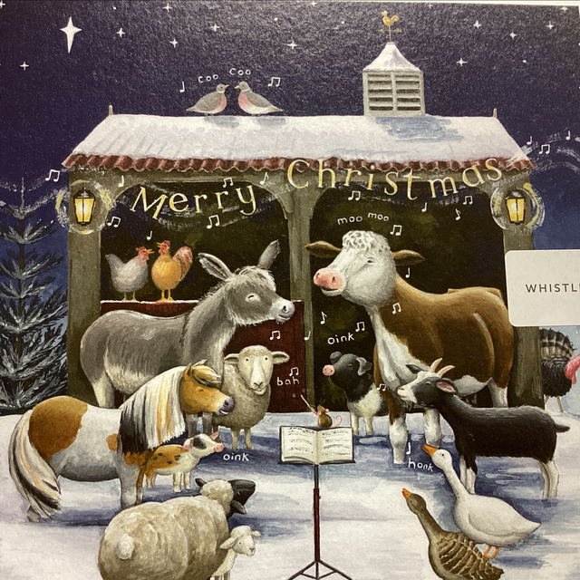 Christmas Open Whistlefish- Animals singing in a stable