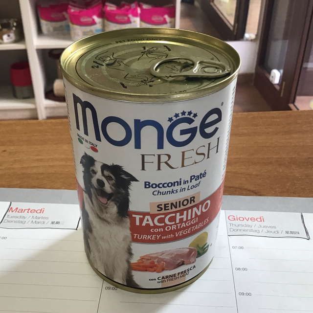 MONGE FRESCH DOG SENIOR TACCHINO CON ORTAGGI 400GR 8009470014489