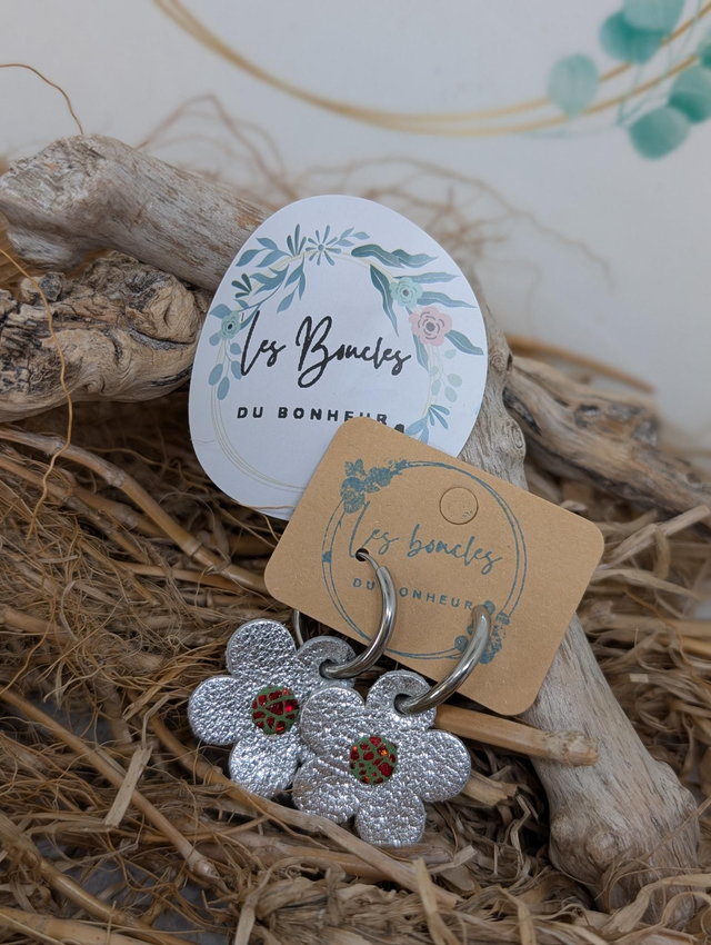 Créoles Marguerite gris 