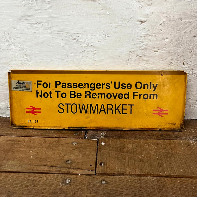 1987 British Railway Luggage Trolley Sign, Specifically From Stowmarket Station