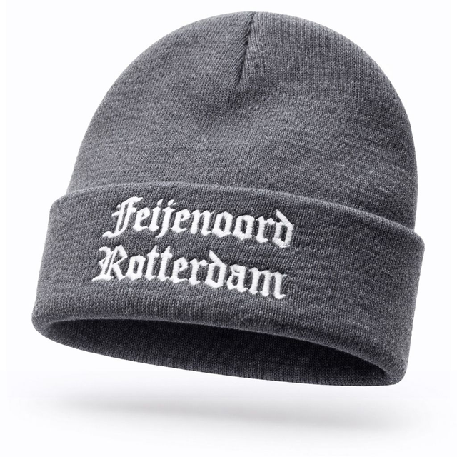 Feijenoord Rotterdam muts - Old Style - Grijs