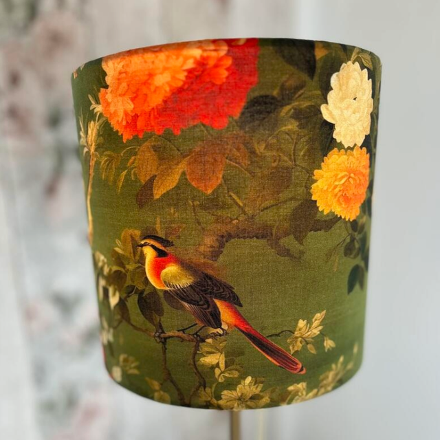 Victorian Birds Drum Lampshade