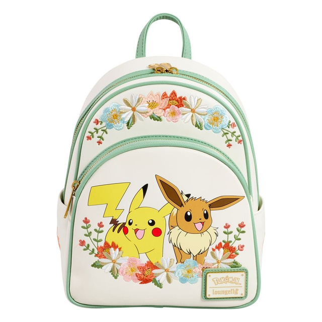 Pokemon: Pikachu &amp; Eevee Floral Mini Backpack
