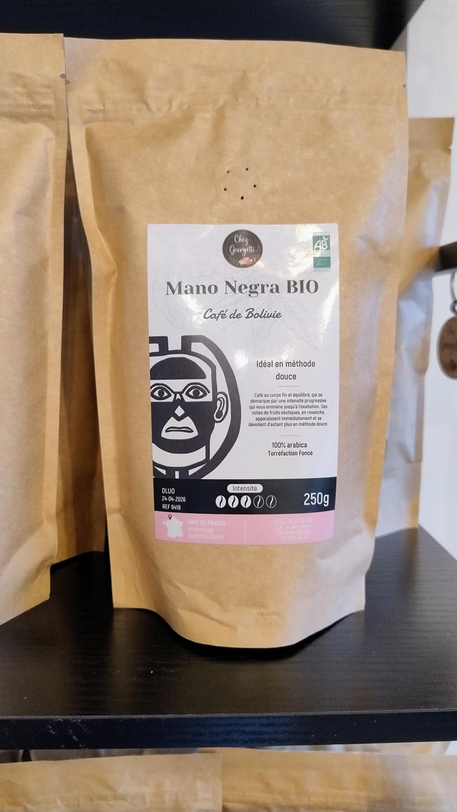 CAFÉ DE SPÉCIALITÉ BOLIVIE MANO NEGRA Bio - Grains 250g