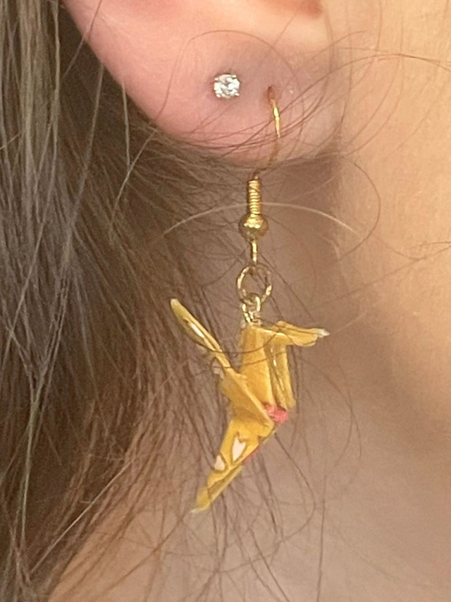 Boucles d'oreilles courtes "Colibri"
