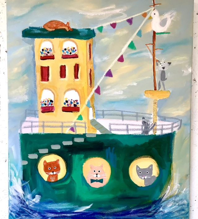 The cat’s adventure boat