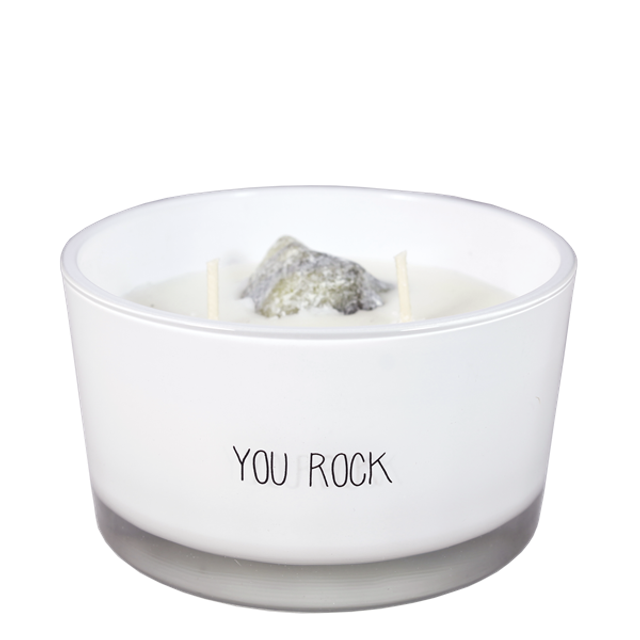 Geurkaars met kristal | You rock