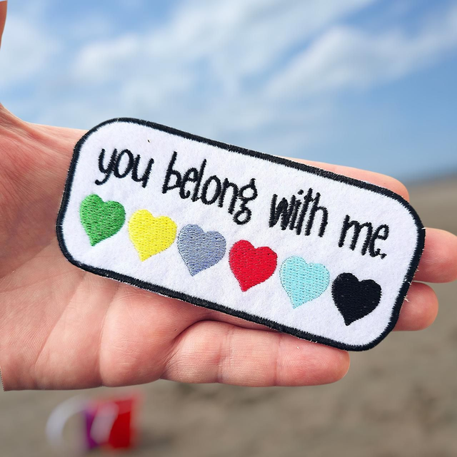 You belong with me patch - Iron on / Sew on